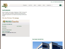 Tablet Screenshot of brooksproperties.com